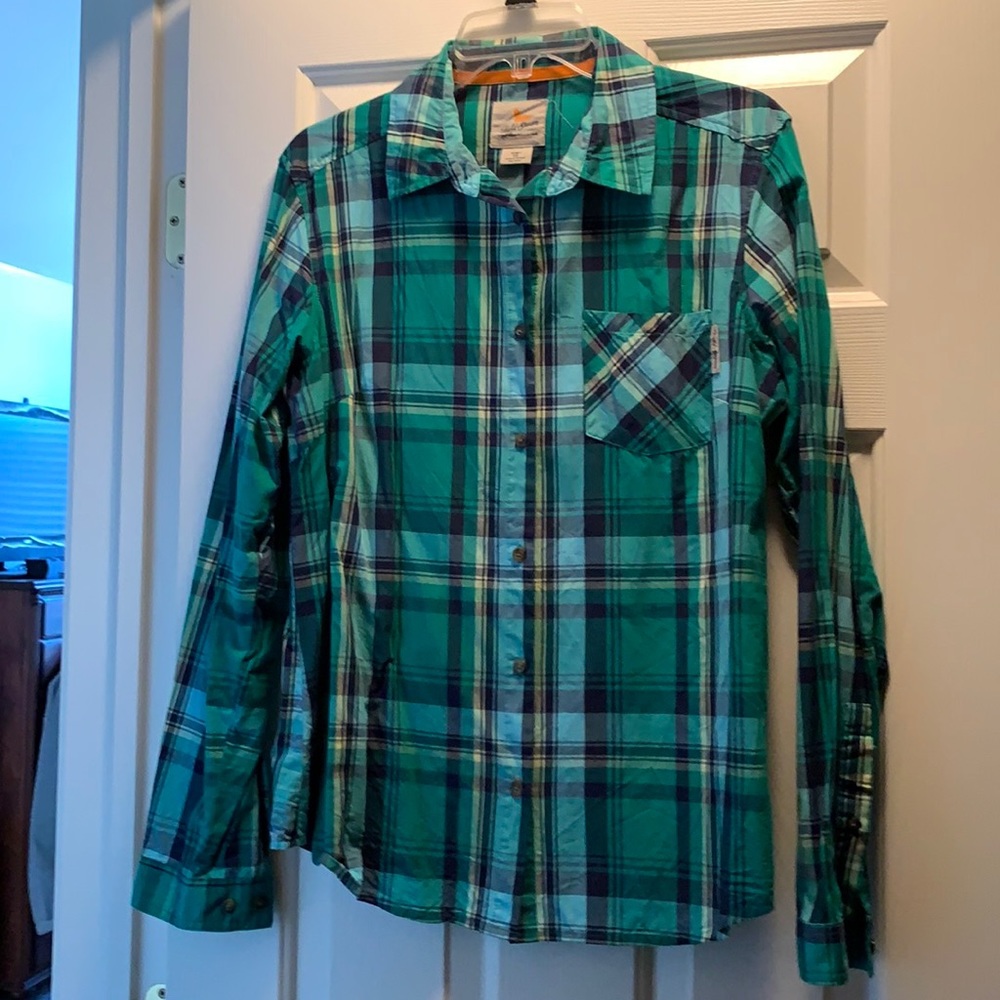 Ladies L plaid shirt